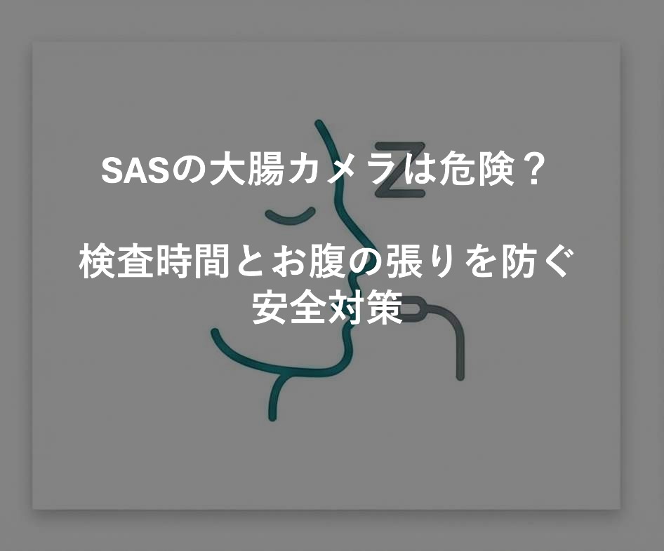 SASの大腸カメラは危険？検査時間とお腹の張りを防ぐ安全対策
