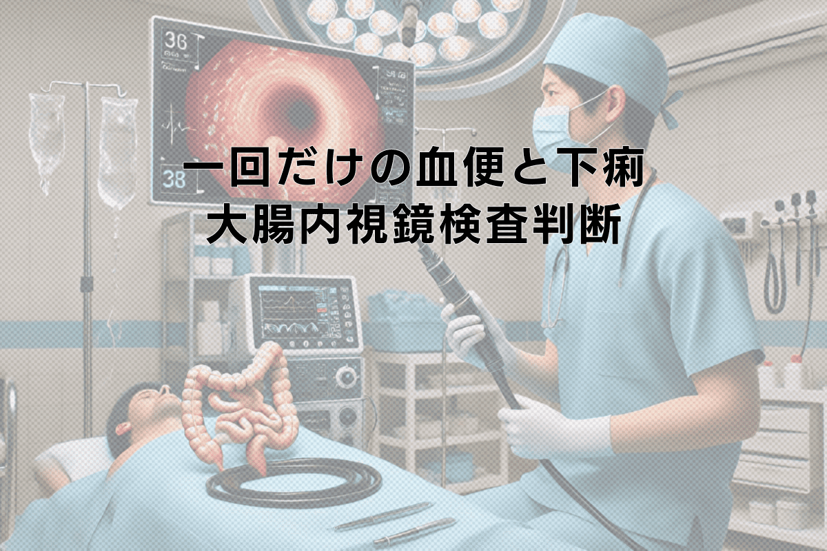 血便と下痢が一回だけ出た場合の大腸内視鏡検査判断