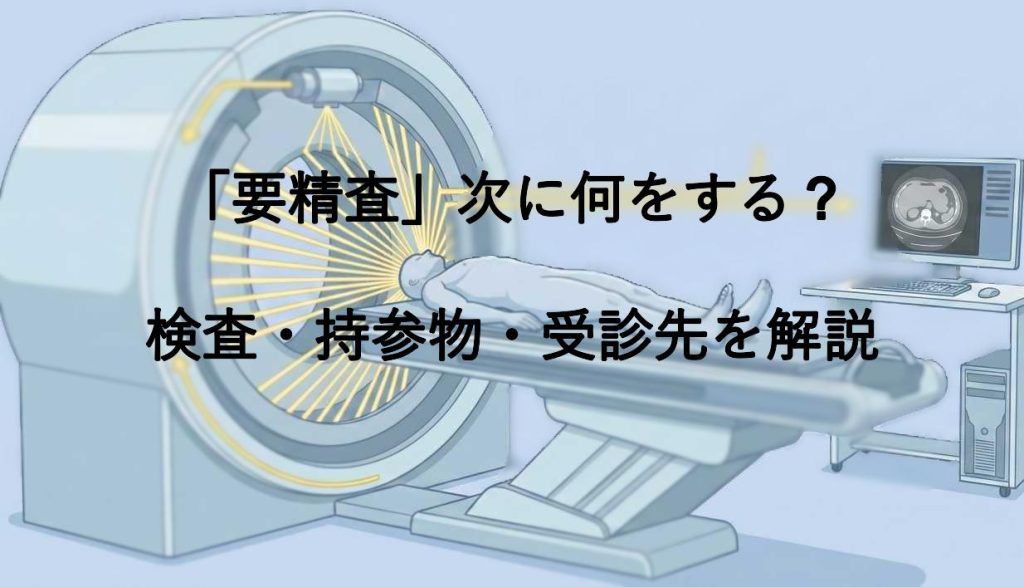 「要精査」次に何をする？検査・持参物・受診先を専門医が解説