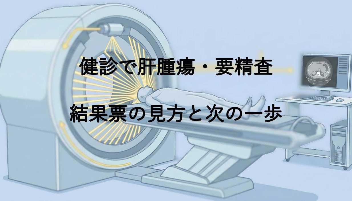 健診で肝腫瘍・要精査｜焦らず読む結果票の見方と次の一歩