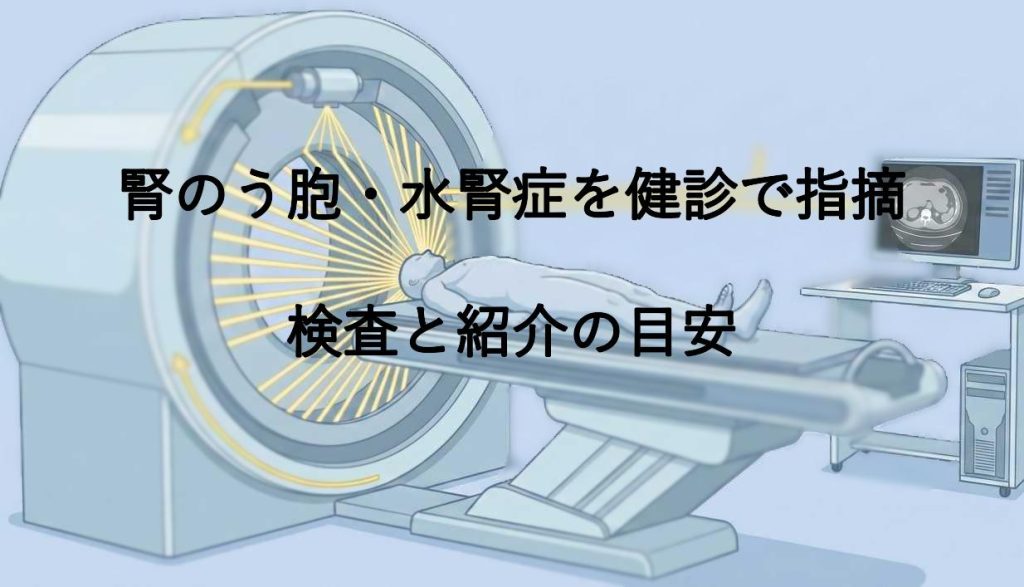 腎のう胞・水腎症を健診で指摘｜検査と紹介の目安