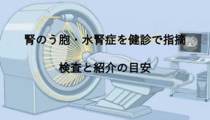 腎のう胞・水腎症を健診で指摘｜検査と紹介の目安