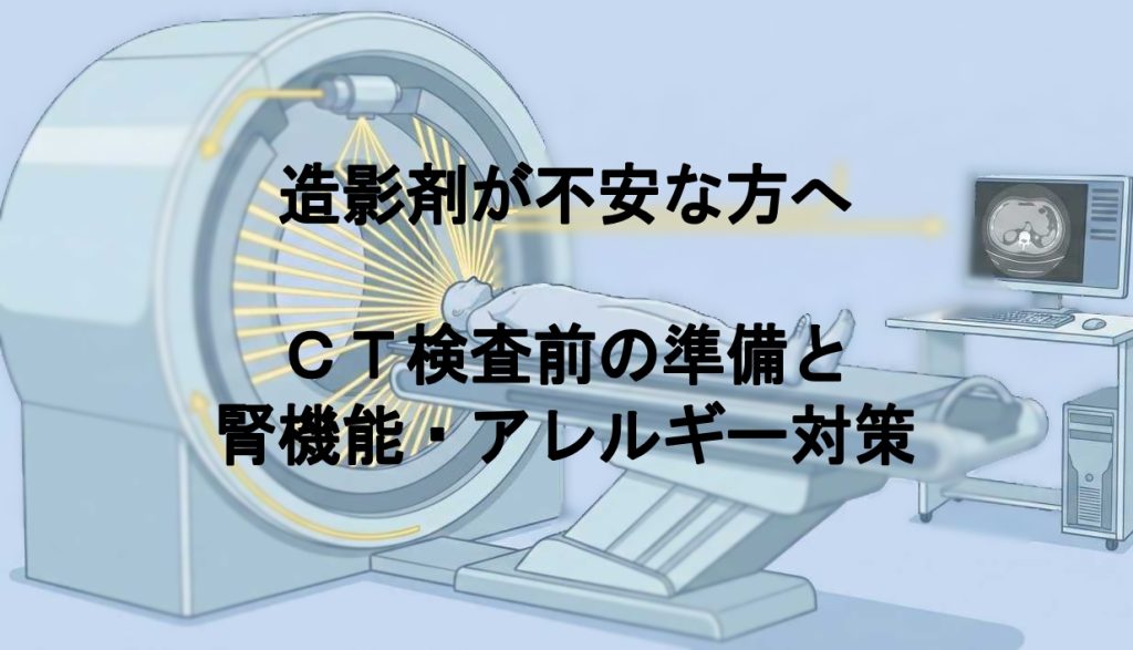 造影剤が不安な方へ｜CT検査前の準備と腎機能・アレルギー対策