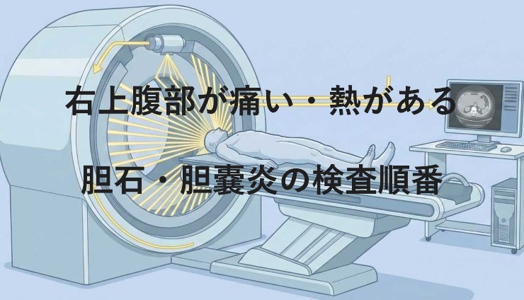 右上腹部が痛い・熱がある｜胆石・胆嚢炎の検査順番