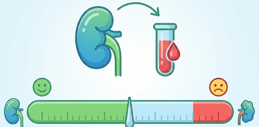 腎機能を示すeGFRの意味と数値の目安を解説したインフォグラフィック