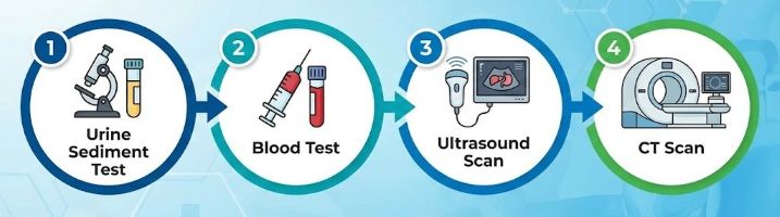 尿潜血精査の検査フロー図解